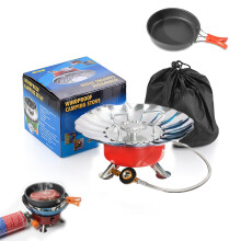 Portable Camping Stove Foldable Windproof Butane Gas Burner with Carry Bag for Hiking Backpacking Picnic