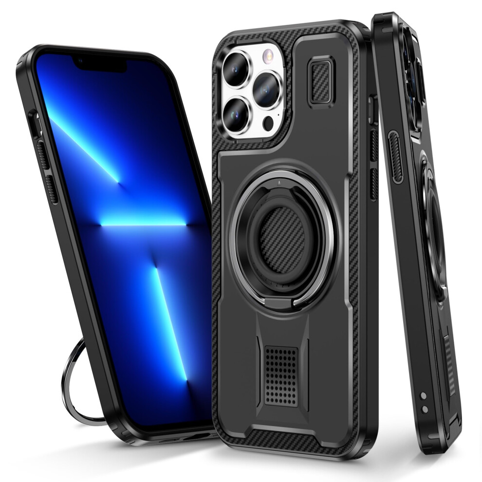 Case For Iphone 13 Pro With 360 Rotating Ring Kickstand, Duallayer Shockproof Full Body Cover 9771547783886