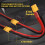 XT60 Parallel Connector 3Pack 12AWG Y Splitter Cable 100mm Current Extension for RC Drone 3