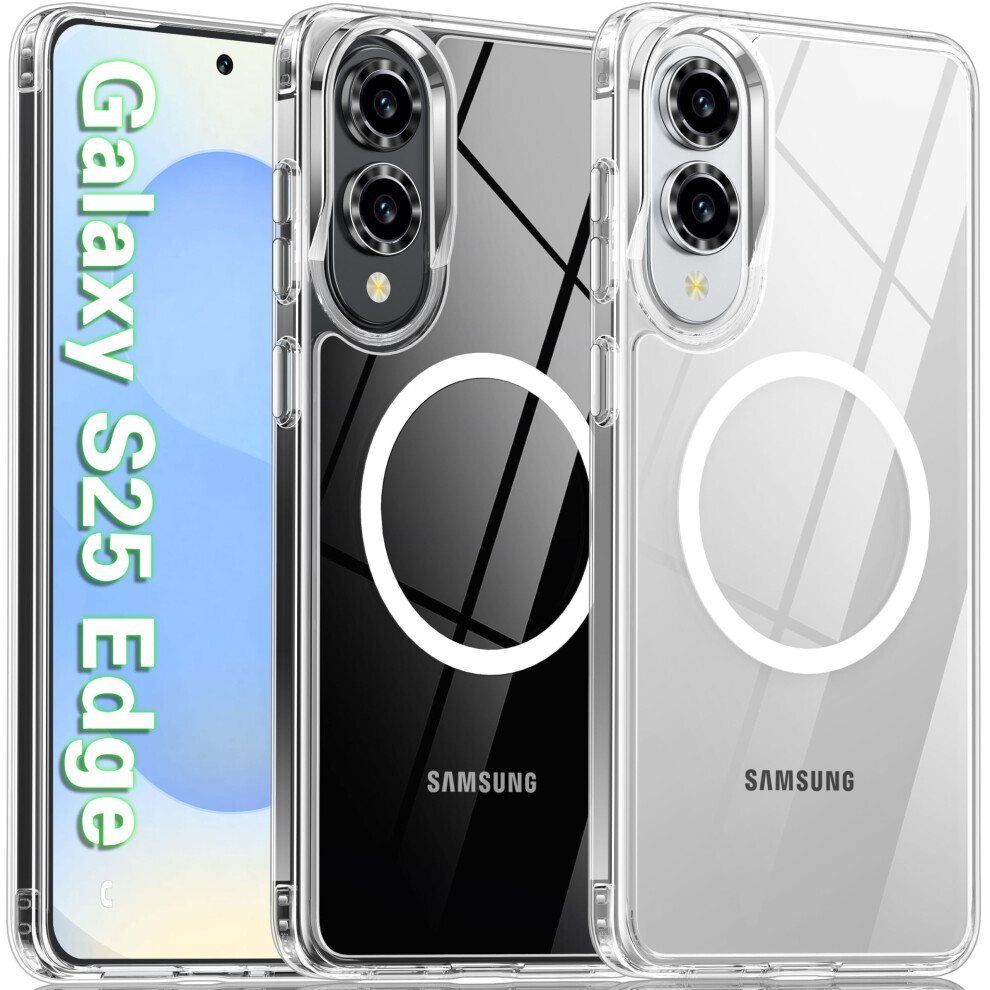 Case For Samsung Galaxy S25 Edge Magsafe Clear Magnetic Cover Antiyellowing Shockproof Slim Design 9073542930846
