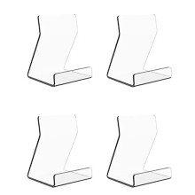 Clear Acrylic Book Stand with Ledge for Displaying Books, Albums, and Comics