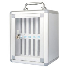 12 Slot Lockable Wall Mounted Phone Storage Cabinet Aluminum Alloy Organizer for Classroom and Office