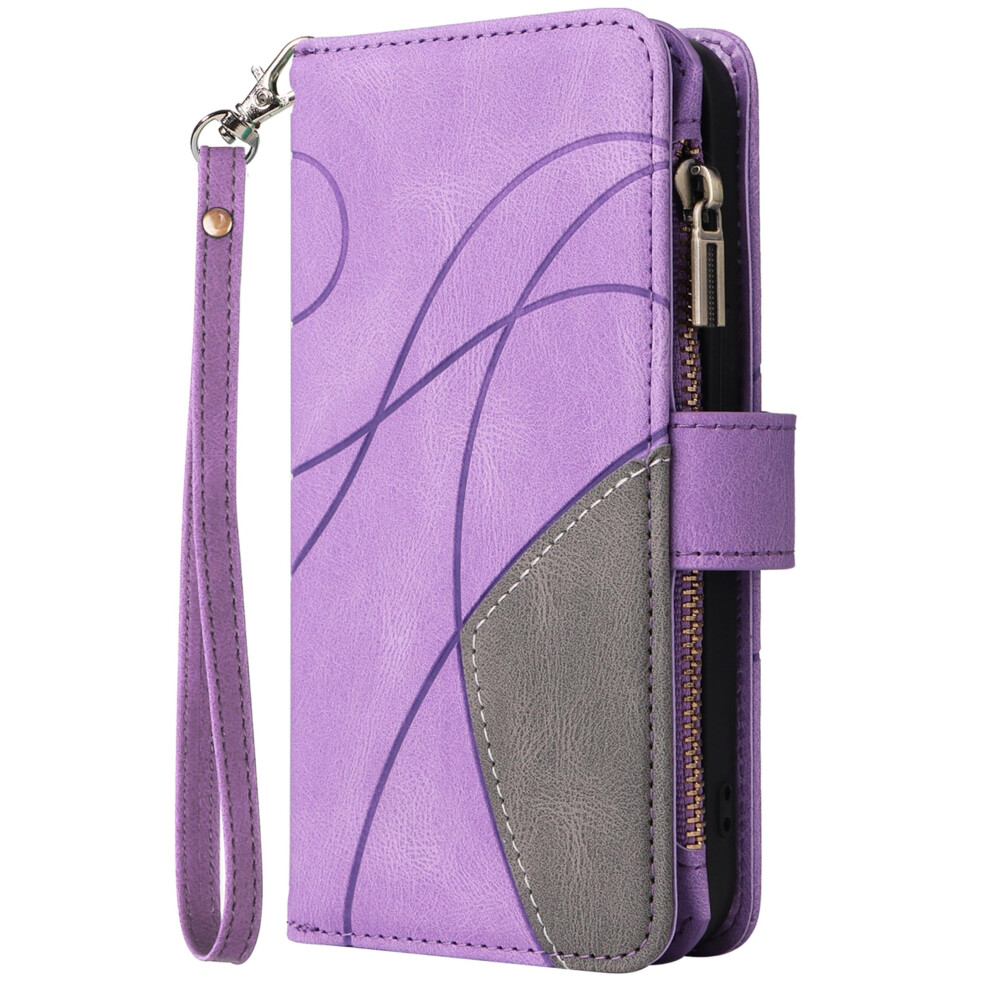 Pu Leather Zipper Wallet Case With 9 Card Slots, Kickstand And Magnetic Closure For Samsung Galaxy A23 5G 9351714410403