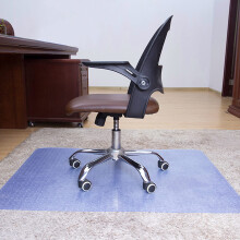 Transparent NonSlip Office Chair Mat for Low and Standard Pile Carpet, Rectangular PVC Floor Protector 75x100cm