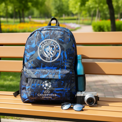 Man City Fan Shoulder Bag, Lightweight Backpack Student Schoolbag 1