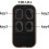 Garage Door Remote Universal Gate Remote Control Cloning Key Fob Programmable Learning 4-Buttons Multi Frequency 433MHz 4