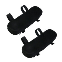 2pcs Office Chair Armrest Covers Black Memory Foam Pads for Comfort and Armrest Protection