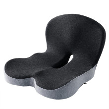 Memory Foam Truck Driver Seat Cushion, Ergonomic LShaped Design for Tailbone and Lower Back Pain Relief, Black