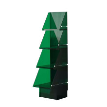 Green 4Tier Small Floor Standing Bookshelf, Compact MultiLayer Storage Shelf for Home Office Decor