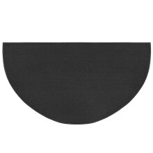 Half Round Fireproof Fireplace Rug Heat Resistant Hearth Mat with Silicone Coated Surface for Wood Stove