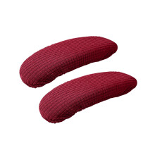 Wine Red Office Chair Armrest Covers, Elastic Washable Ergonomic Arm Protectors for Pressure Relief