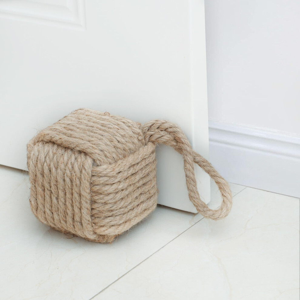 Marwood Rope Knot Door Stops Decorative Nautical Door Stopper Handmade With Handle, Jute Weighted Interior Doorstop Sailor Knot For Door And Window 5051226569081