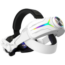 RGB Comfort Hoofdband voor Meta Quest 3 Accessoires, 8000mAh Elite Band Vervanging voor Verbeterde Ondersteuning en Langere Speeltijd in VR