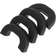 2025 4 Pack Silicone Auxiliary Handle Holders, Insulated Pot Handle Cover, Heat Resistant Cast Iron Wok Frying Pan Handle Cover, Black