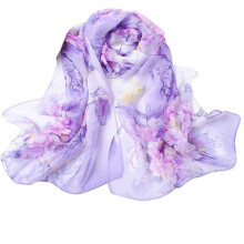 (purple, One Size) Scarf For WomenFashion Lady Long Wrap Women Shawl Chiffon Scarf Scarves PP Purple