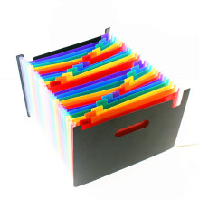 24 Pocket Expanding File Folder with Lid, A4 Accordion File Organizer with Labels for Office and School