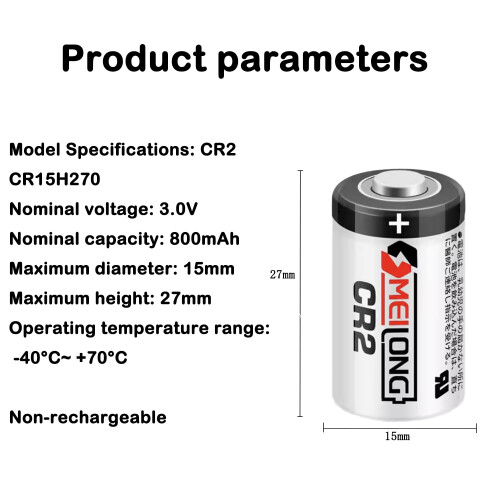 20 Pack CR2 3V Lithium Battery 800mAh Non‑Rechargeable for Camera and Motion Sensor 1