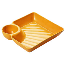 Tragbares Dip-Tablett aus Kunststoff, perfekt für-Gelb