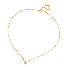 Delicate Round Zircon Stone Pendant Necklace Enhances Your
