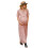 Comfortable Polyester Long Lace Dress for Expecting-Pink M 1