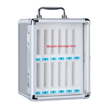 Cell Phone Locker Box 12 Slots Lockable Wall Mount Aluminum Storage Cabinet for Classroom and Office