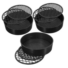 3 Sets Garden Soil Sifter with Interchangeable Mesh Screens for Separating Rocks and Debris