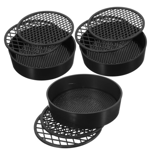 3 Sets Garden Soil Sifter with Interchangeable Mesh Screens for Separating Rocks and Debris
