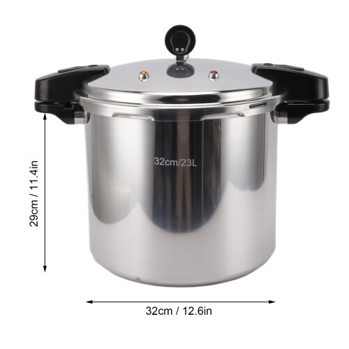 32cm 23L Silver Aluminium Pressure Cooker 1
