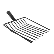 Heavy Duty Steel Garden Fork Head with Rigid Tines for Compost and Soil Replacement