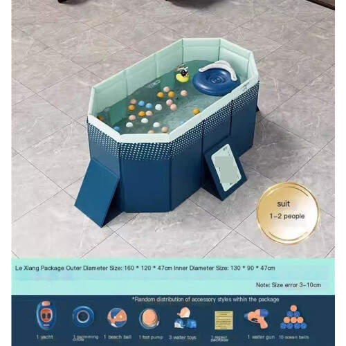 Foldable Framed Above Ground Swimming Pool 1.6m Rectangular Easy Setup Outdoor Water Play 1