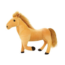 (Light Brown) Lovely Stuffed Animal Horse Cuddly Plush Toys 12.60'' x10.24'' inch Lovely for Animal Themed Parties Holiday Bedroom Decor White