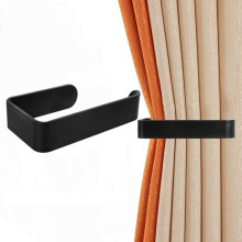 Acrylic Punch-Free Curtain Buckle(Black)