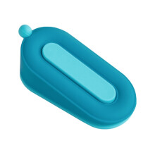 Deurstopper voor huishoudelijk gebruik, zonder gaten, vaste anti-botsingsdeurstopper in donutvorm (blauw)