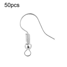 50 Stück Ohrstecker und Ohrhaken aus Edelstahl für DIY-Schmuckherstellung, Spezifikation: Gerader Stahlstab