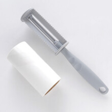 Klebebandrolle mit langem Griff, abreißbar, für Haushalt, Mäntel, Haare usw. (Weiß)