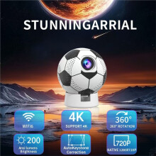 Projector met Wifi en , 360 Draaibare Draagbare Filmprojector, Ondersteunt 4K 1080P HD voor Telefoon, Tv, Amerikaanse Stekker