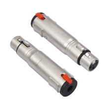Cavo per Microfono Audio con Connettore Femmina da 1/4 di Pollice (6,35 mm) A XLR Femmina A 3 Pin, con Involucro Metallico e Adattatore.