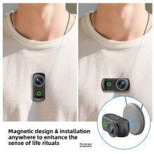 Ultra HD Action Camera with Flip Screen Recording VLOG-Ready Image Stabilization Wide-Angle Lens Cycling Camera Black