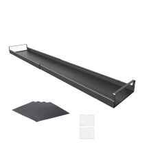 Ausziehbarer Stauraum für Herde Hinten, Magnetischer Herd-Arbeitsplattenorganizer, Gewürzablage für Herde Hinten, Schwarz