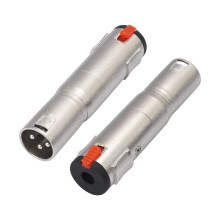 6,35-mm-TRS-Buchse auf 3-Poligen XLR-Stecker, Metallgehäuse, Audio- und Beleuchtungsadapter für Bühnen- und Theaterbeleuchtung