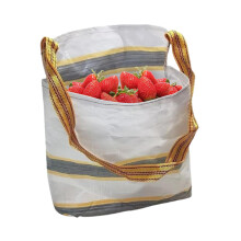 Harvest Apron with Adjustable Strap, Foldable Fruit Picking Bag for Gardening and Foraging, 55x55cm