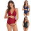 Pregnancy Swimwear Color Full Coverage Stretchable-Black M 3