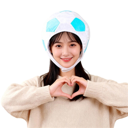 Soccer Shape Headgear Cap Light Weight Breathable Cotton 1