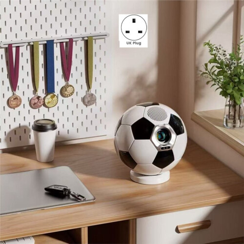 Projetor com Wi-Fi e , Projetor de Filmes Portátil com Rotação de 360, Compatível com 4K e 1080p HD para Celulares e TVs, com Plugue 1