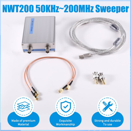 NWT200 50KHz-200MHz Sweeper Network Analyzer Filter Amplitude Frequency Characteristics Signal Source DDS Nwt 200 AD9951 1