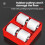 5 In 1 Universal Wheel Heavy Object Moving Tool 350kg Capacity Square Base(Red) 5