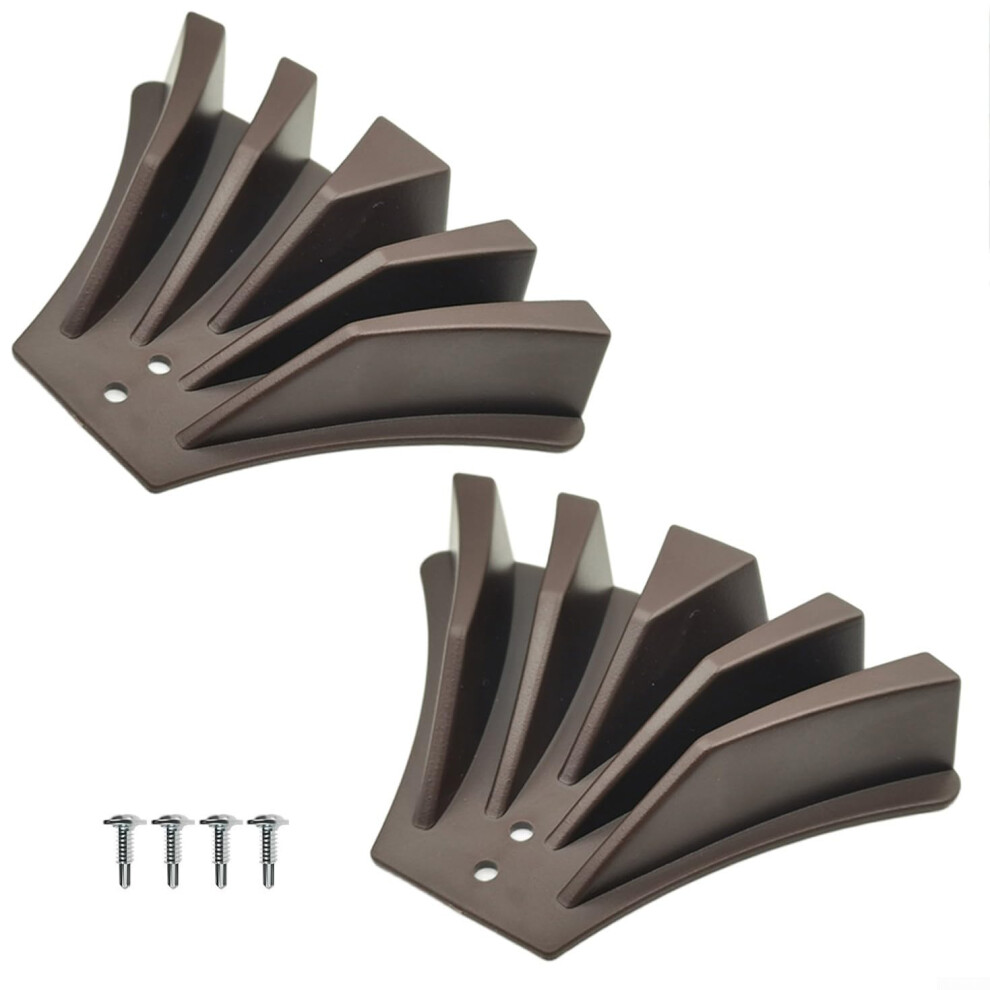 Gutter Downspout Diverter For Rainwater Management, Dualsize 3X4 And 2X3 Design With Screws (Brown) 9073542933823