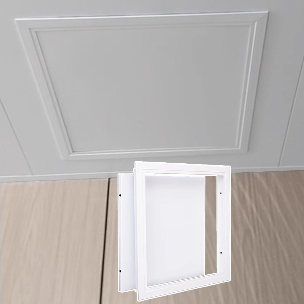 Ceiling Access Panel 30X35cm White Metal Attic Access Door With Easy Open Hatch For Drywall Plumbing 9330225258599