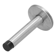 Stainless Steel Wall Mounted Door Stopper with Soft Rubber Tip, Low Noise Design for Home and Office