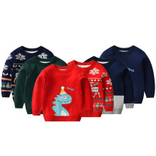 (redb, 7-8Y) KYAIGUO Baby Girls Christmas Cartoon Sweaters Toddler Boys Xmas Knit Sweatshirt Kids Crewneck Pullover Jumper for 2-8T